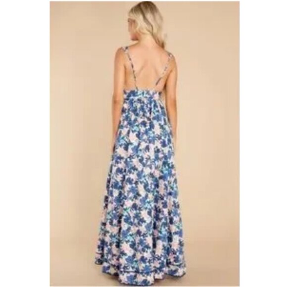 Aakaa Chasing The Tides Maxi | NWT | XS | Floral Print Open Back Dress - Picture 4 of 6